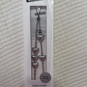 Casetify Metallic Heart Phone Charm - Pure Heart